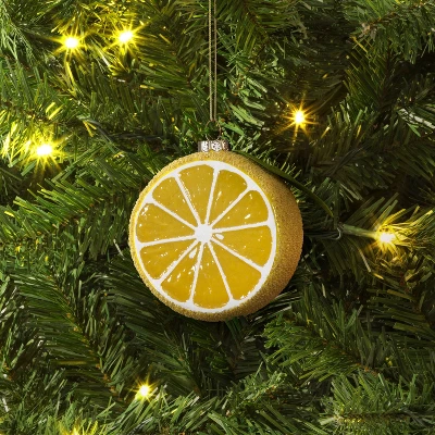 Christmas Glass Sliced Open Lemon Ornament - Wondershop™ 3 Christmas Glass Sliced Open Lemon Ornament - Wondershop™
