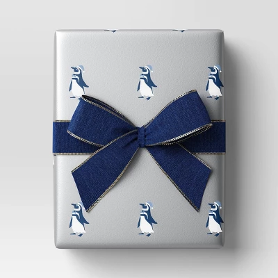 30” 25 Sq Ft Christmas Roll Wrap Penguins On Silver - Wondershop™ 3 30” 25 Sq Ft Christmas Roll Wrap Penguins On Silver - Wondershop™