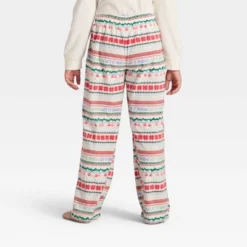 Kids' "Let It Snow" Fair Isle Microfleece Holiday Matching Family Pajama Pants - Wondershop™ Cream -Wondershop GUEST 8cff2628 f878 42a0 9ccc 966a9a9dd46b