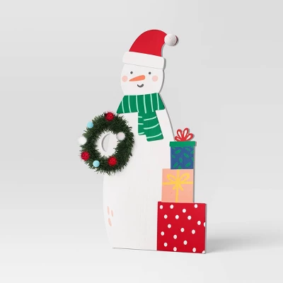 38" Snowman Christmas Porch Leaner And Greeter White - Wondershop™ 4 38" Snowman Christmas Porch Leaner And Greeter White - Wondershop™ - Image 2