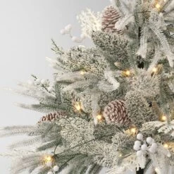 28" Pre-Lit Christmas Mixed Artificial Flocked Greenery With Ground Stake - Wondershop™ 7 28" Pre-Lit Christmas Mixed Artificial Flocked Greenery With Ground Stake - Wondershop™ -Wondershop GUEST 9119ced2 8611 4ed5 abcf d10acb360bd8