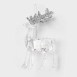 Acrylic Deer With Glittered Antlers Christmas Tree Ornament - Wondershop™ 9 Acrylic Deer With Glittered Antlers Christmas Tree Ornament - Wondershop™ -Wondershop GUEST 9174639d cdec 476c 96c8 12c820cab1dc