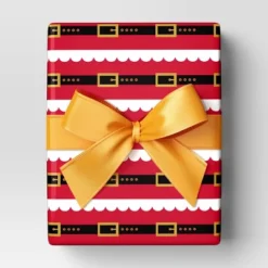 40" 125 Sq Ft Christmas Roll Wrap Santa Belt - Wondershop™