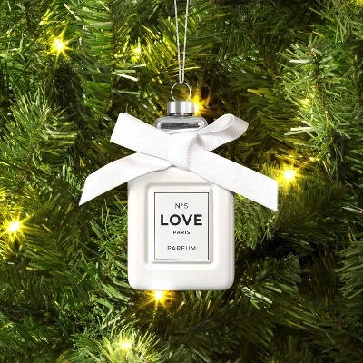 Christmas Glass White Perfume Ornament - Wondershop™ 3 Christmas Glass White Perfume Ornament - Wondershop™