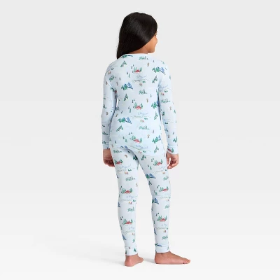 Kids' "Tis The Ski-son!" Cozy Knit Long Sleeve Shirt And Pants Holiday Matching Family Pajama Set - Wondershop™ Blue 3 Kids' "Tis The Ski-son!" Cozy Knit Long Sleeve Shirt And Pants Holiday Matching Family Pajama Set - Wondershop™ Blue
