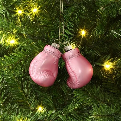 Christmas Glass Pink Boxing Glove Ornament - Wondershop™ 3 Christmas Glass Pink Boxing Glove Ornament - Wondershop™