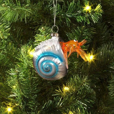 Christmas Glass Hermit Crab Ornament - Wondershop™ 3 Christmas Glass Hermit Crab Ornament - Wondershop™