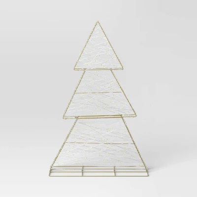 LED Champagne Metal Tree Christmas Novelty Sculpture Light With White Color Light Bulb - Wondershop™ 4 LED Champagne Metal Tree Christmas Novelty Sculpture Light With White Color Light Bulb - Wondershop™ - Image 2