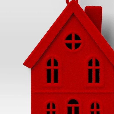 Christmas Metal Red House Ornament - Wondershop™ 4 Christmas Metal Red House Ornament - Wondershop™ - Image 2