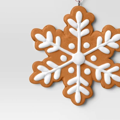 4.25" Christmas Clay Dough Gingerbread Snowflake Ornament - Wondershop™ 4 4.25" Christmas Clay Dough Gingerbread Snowflake Ornament - Wondershop™ - Image 2