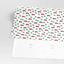 40" 125 Sq Ft Christmas Roll Wrap Trucks And Trees On White - Wondershop™ -Wondershop GUEST a7a233f0 19a2 4b34 a2af 3e94d10b6ee2