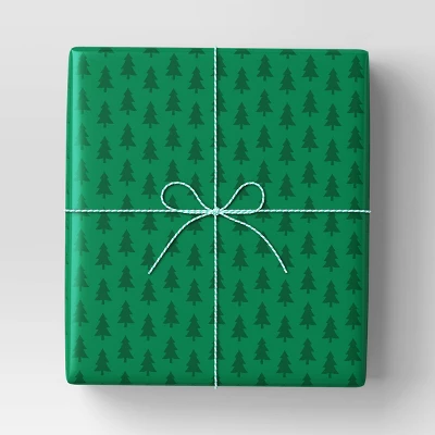 40" 220 Sq Ft Christmas Roll Wrap Green Trees On Green - Wondershop™ 3 40" 220 Sq Ft Christmas Roll Wrap Green Trees On Green - Wondershop™