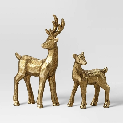 8pk Christmas Poly Animals/Trees/People Decor Set Gold - Wondershop™ 6 8pk Christmas Poly Animals/Trees/People Decor Set Gold - Wondershop™ - Image 5