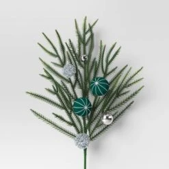 4ct Christmas Greenery Picks Green/Silver Decorative Balls - Wondershop™ 5 4ct Christmas Greenery Picks Green/Silver Decorative Balls - Wondershop™ -Wondershop GUEST cb9a9c5a 966b 4de5 99ac 2563e2f0b253