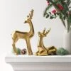 8.75" Plated Ceramic Sitting Deer Animal Figurine - Wondershop™ Gold -Wondershop GUEST d1191701 2094 4815 ab44 7916a8c4b2ba