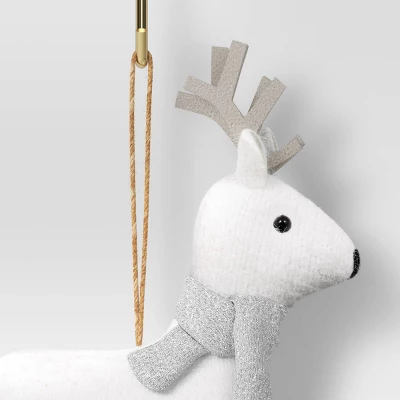 Christmas Fabric Deer Ornament White - Wondershop™ 4 Christmas Fabric Deer Ornament White - Wondershop™ - Image 2