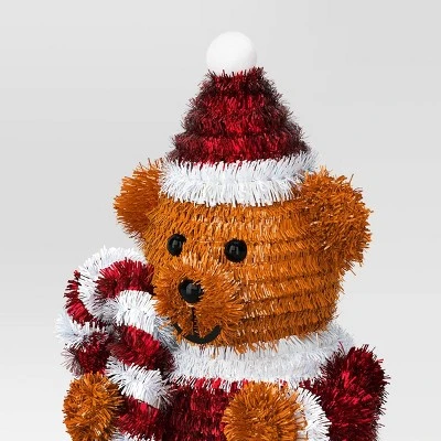 Christmas Tinsel Teddy Bear - Wondershop™ 4 Christmas Tinsel Teddy Bear - Wondershop™ - Image 2