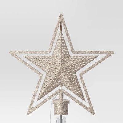 Christmas Lit Auto Rotating Star Tree Topper 5 Point Gold - Wondershop™ 5 Christmas Lit Auto Rotating Star Tree Topper 5 Point Gold - Wondershop™ - Image 3