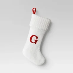 Knit Monogram Christmas Stocking White - Wondershop™ -Wondershop GUEST ec158aec c24e 4ec9 97f6 a6c2551e043c