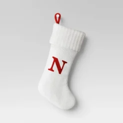 Knit Monogram Christmas Stocking White - Wondershop™ -Wondershop GUEST eecef5bb a9a9 4cf4 88f3 b7bb49d062fa