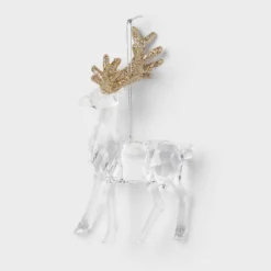 Acrylic Deer With Glittered Antlers Christmas Tree Ornament - Wondershop™ 8 Acrylic Deer With Glittered Antlers Christmas Tree Ornament - Wondershop™ -Wondershop GUEST ef162ca9 6ad4 4480 a6b8 4a75c8dd0db7