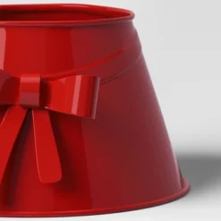 7" Christmas Metal Mini Tree Collar With Bow Red - Wondershop™ -Wondershop GUEST f0f5e1ae 445a 4bac 8f94 2d7c31acb501