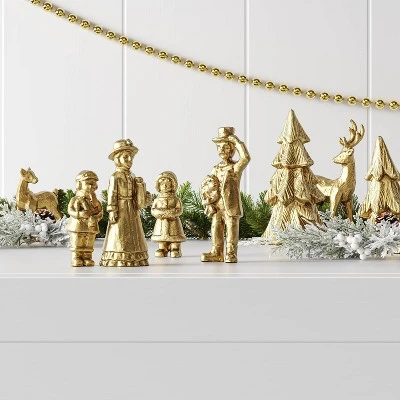 8pk Christmas Poly Animals/Trees/People Decor Set Gold - Wondershop™ 2 8pk Christmas Poly Animals/Trees/People Decor Set Gold - Wondershop™