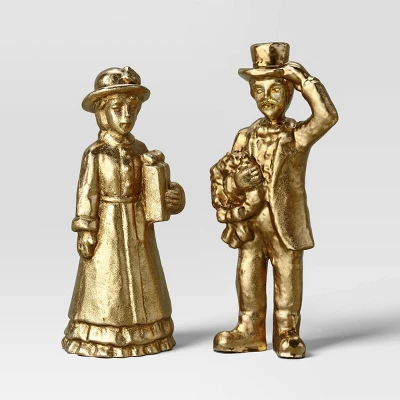 8pk Christmas Poly Animals/Trees/People Decor Set Gold - Wondershop™ 5 8pk Christmas Poly Animals/Trees/People Decor Set Gold - Wondershop™ - Image 4