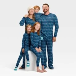 Kids' Hanukkah Ribbed Long Sleeve Shirt And Pants Holiday Matching Family Pajama Set - Wondershop™ Blue 10 Kids' Hanukkah Ribbed Long Sleeve Shirt And Pants Holiday Matching Family Pajama Set - Wondershop™ Blue -Wondershop GUEST f7e67a46 fc58 4c62 9919 e82cb070c11c 3