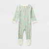 Baby Gingerbread Striped Ribbed Holiday Matching Family Footed Pajama - Wondershop™ Cream -Wondershop GUEST f8dc9672 3855 4941 81e8 d285823ee8ed