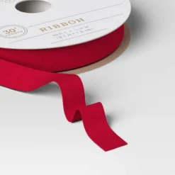 30' Christmas Premium Ribbon Dark Pink Faux Velvet- Wondershop™ -Wondershop GUEST fc6c1719 6213 4ec3 b51f fadec3901f27